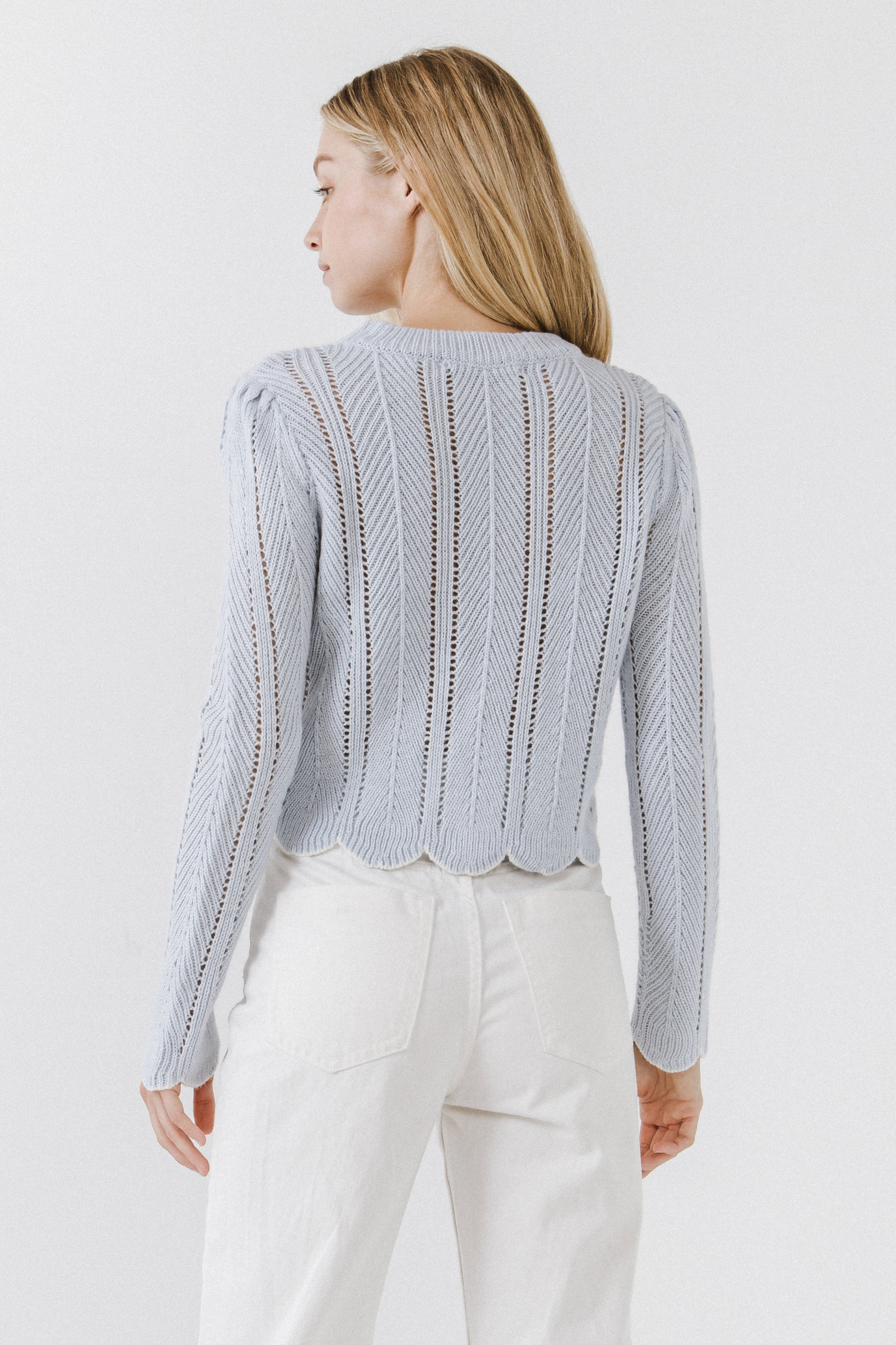 Scallop Trimmed Sweater