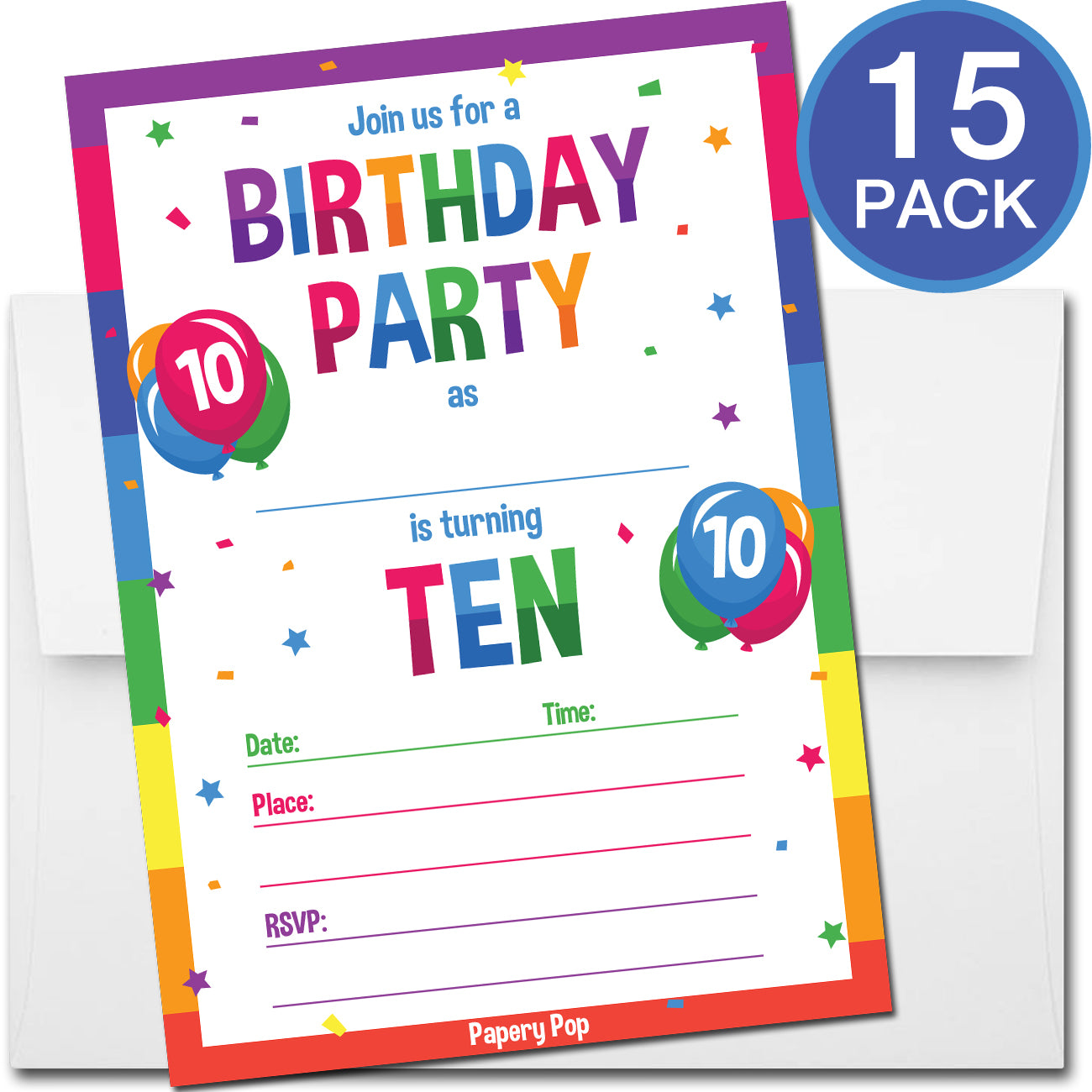 10 Year Old Boy Birthday Invitations 4