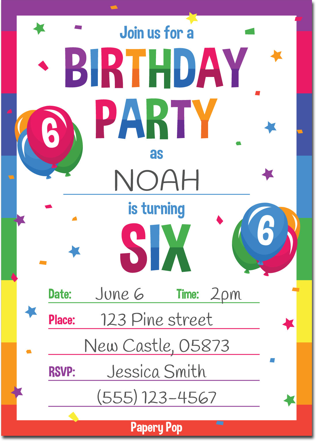 6-year-old-birthday-party-invitations-with-envelopes-15-count-kids