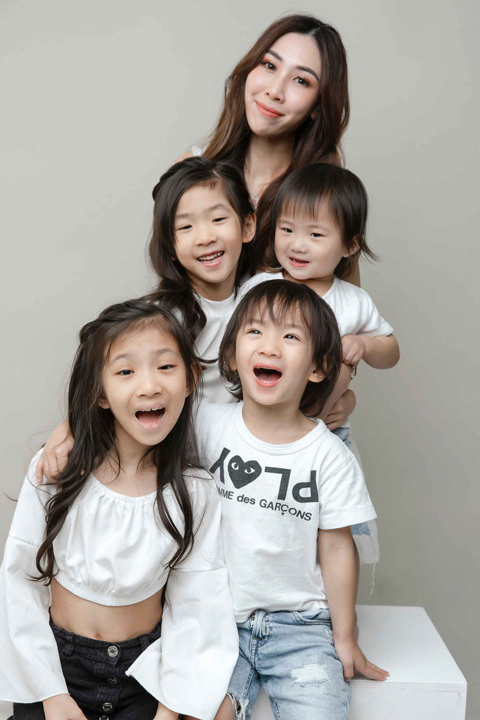 Audrey Tan and her 4 children