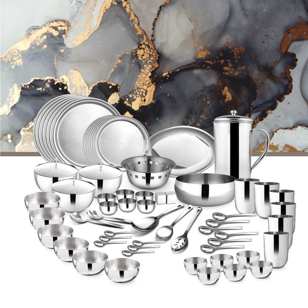 Stainless Steel 72 PCS Dinner Set (6 People) Majestic
