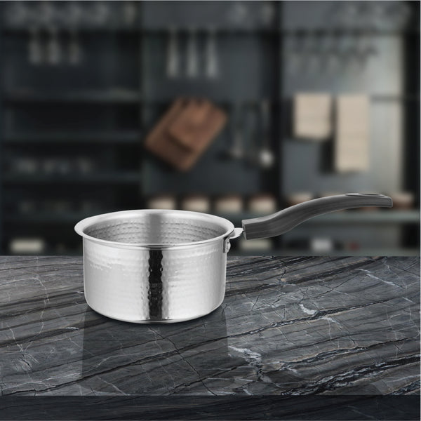 Stainless Steel Heavy Weight Hammered Sauce Pan