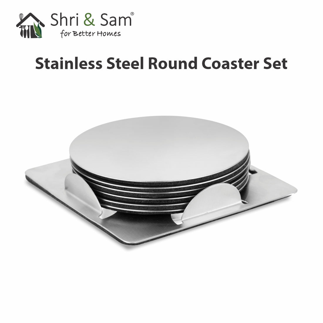 Stainless Steel Square Coaster Set