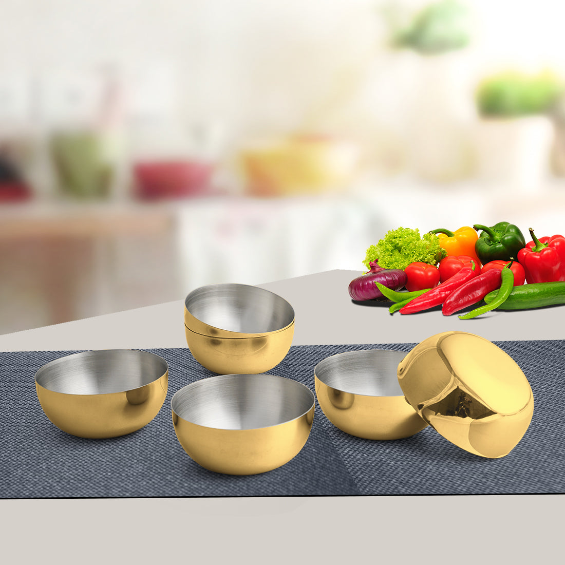 Buy Shri & Sam Stainless Steel, Lunia (Gold) Online at Low Prices in India  