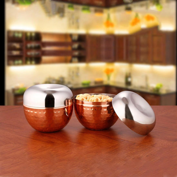 JAGDAMBA CUTLERY LIMITED Serveware 2 PCS COPPER Canister Set - Nile