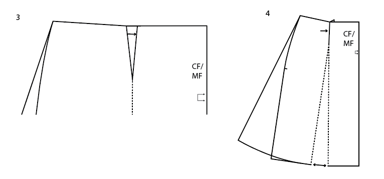How to turn the Sigrid pencil skirt into an A-line skirt without darts. Closing the darts.