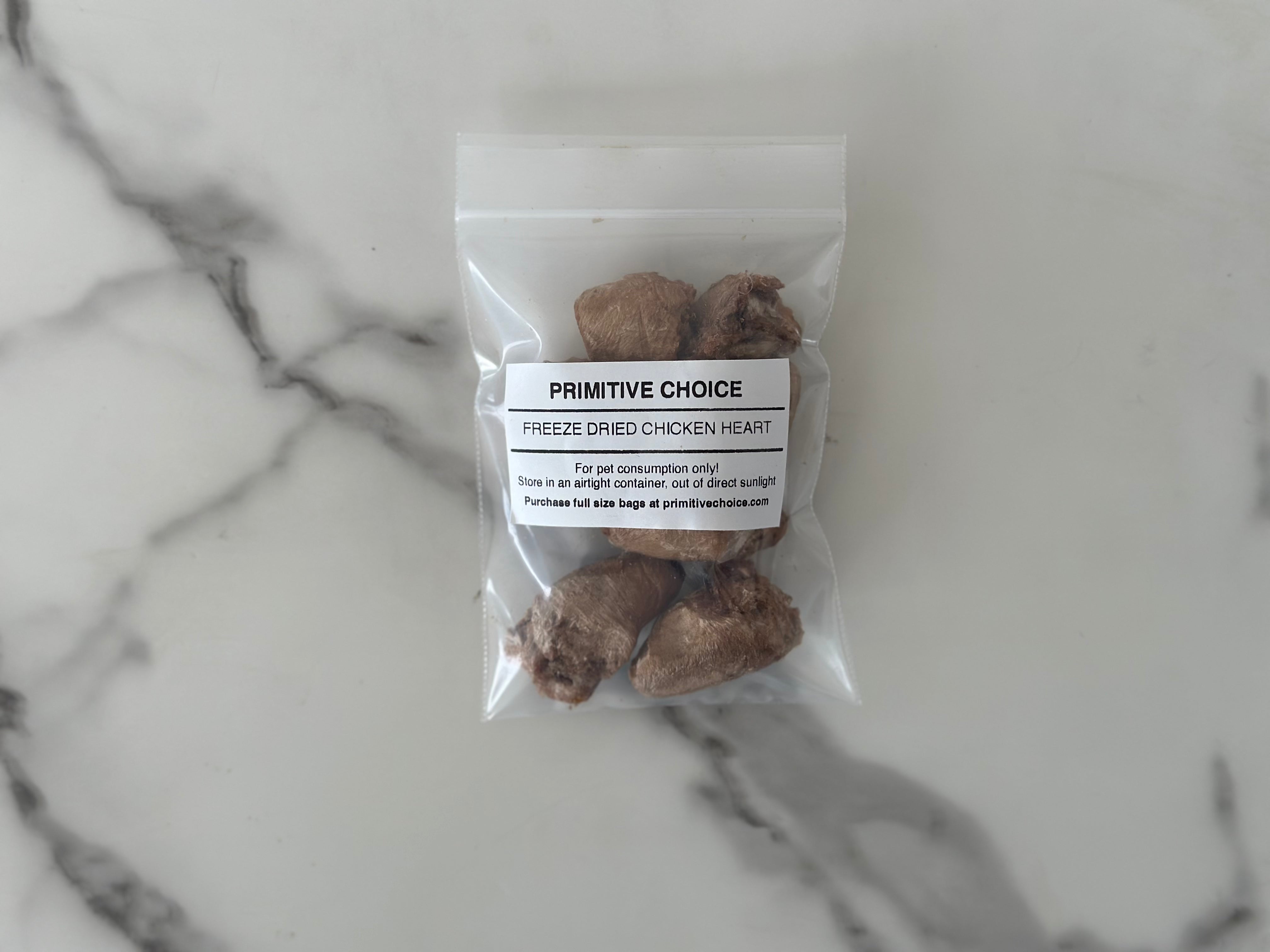 Chicken Heart Sample - Freeze Dried