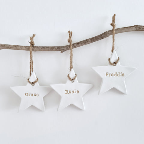 Personalised small Christmas stars