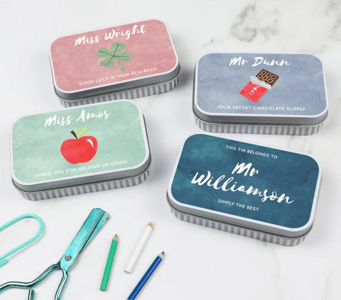 Pastel tin for all their little stashes - teacher thank you gift