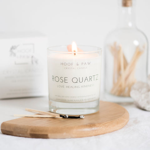 Rose Quartz candle by Hoof and Paw