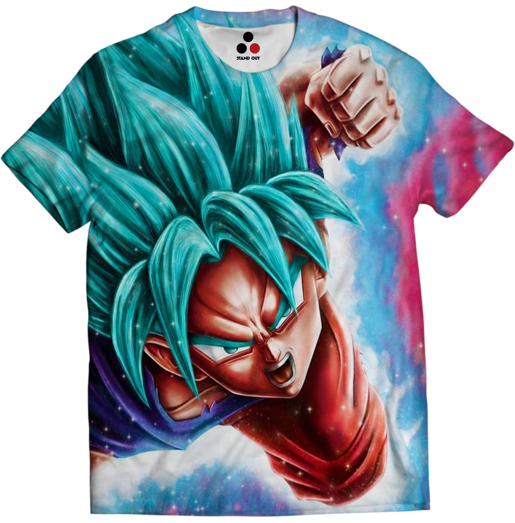 T-shirt Son Goku Super Saiyajin Blue - Personalizei