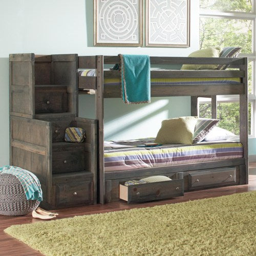 Coaster Full Bunk Bed With Under Dresser And Stairway Chest 400833