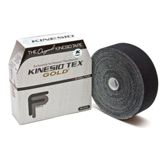 A roll of Kinesio Tex Gold FP Athletic Tape in the color black.