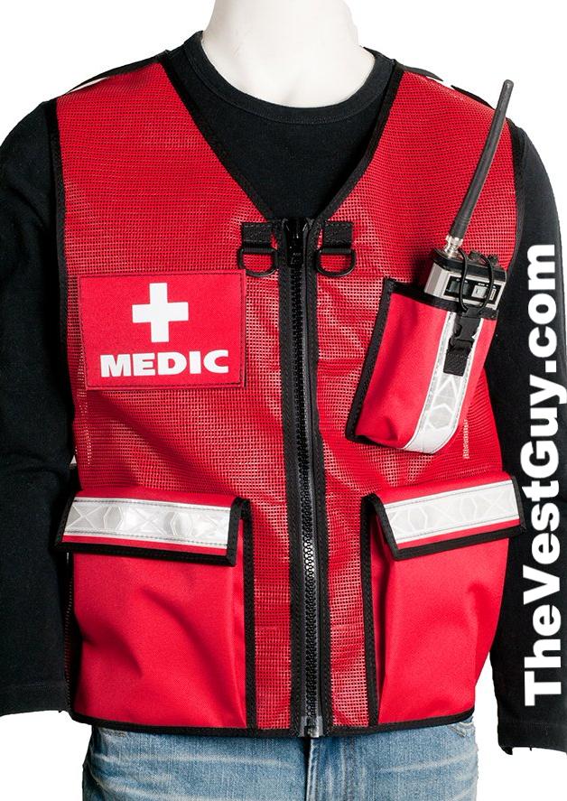 Red Medic Vest by The Vest Guy