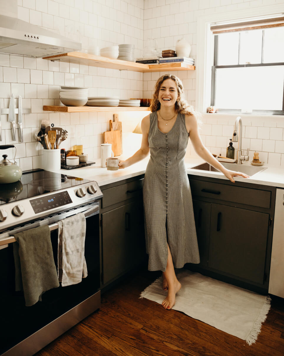 jess in her kitchen