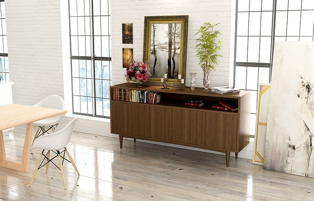 Atten Open Shelf 4 Door Credenza Medley   Atten Credenza Open Shelf 4 Door 1 620x 