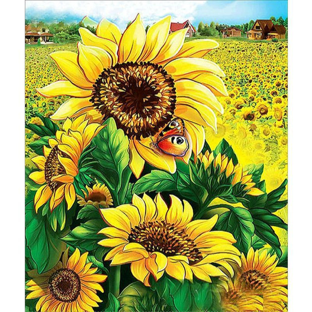 Diamond Painting - Sonnenblumen - Feld – Mystio