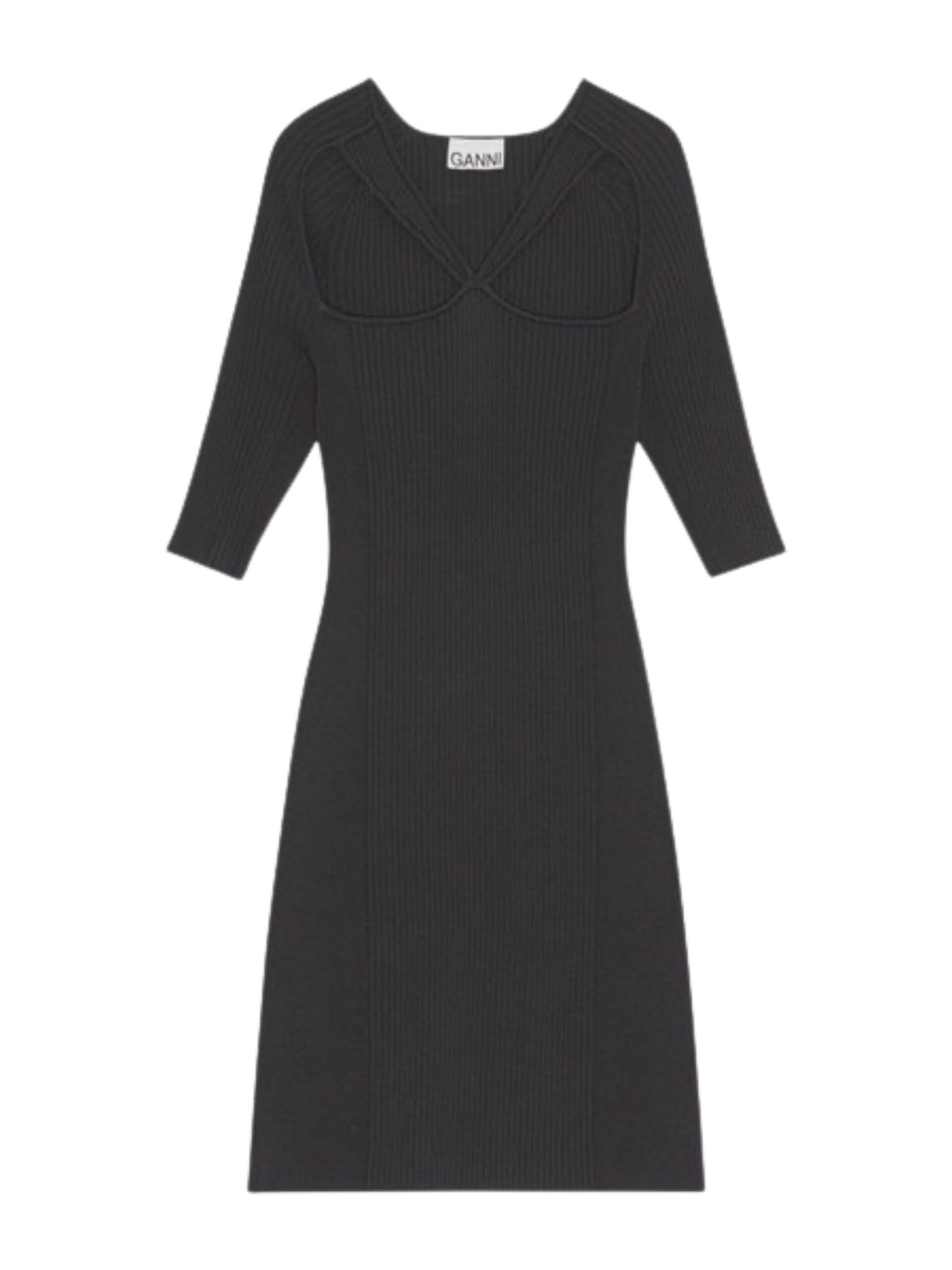 Melange Cut Out Mini Dress / Black - Seletti Concept Store