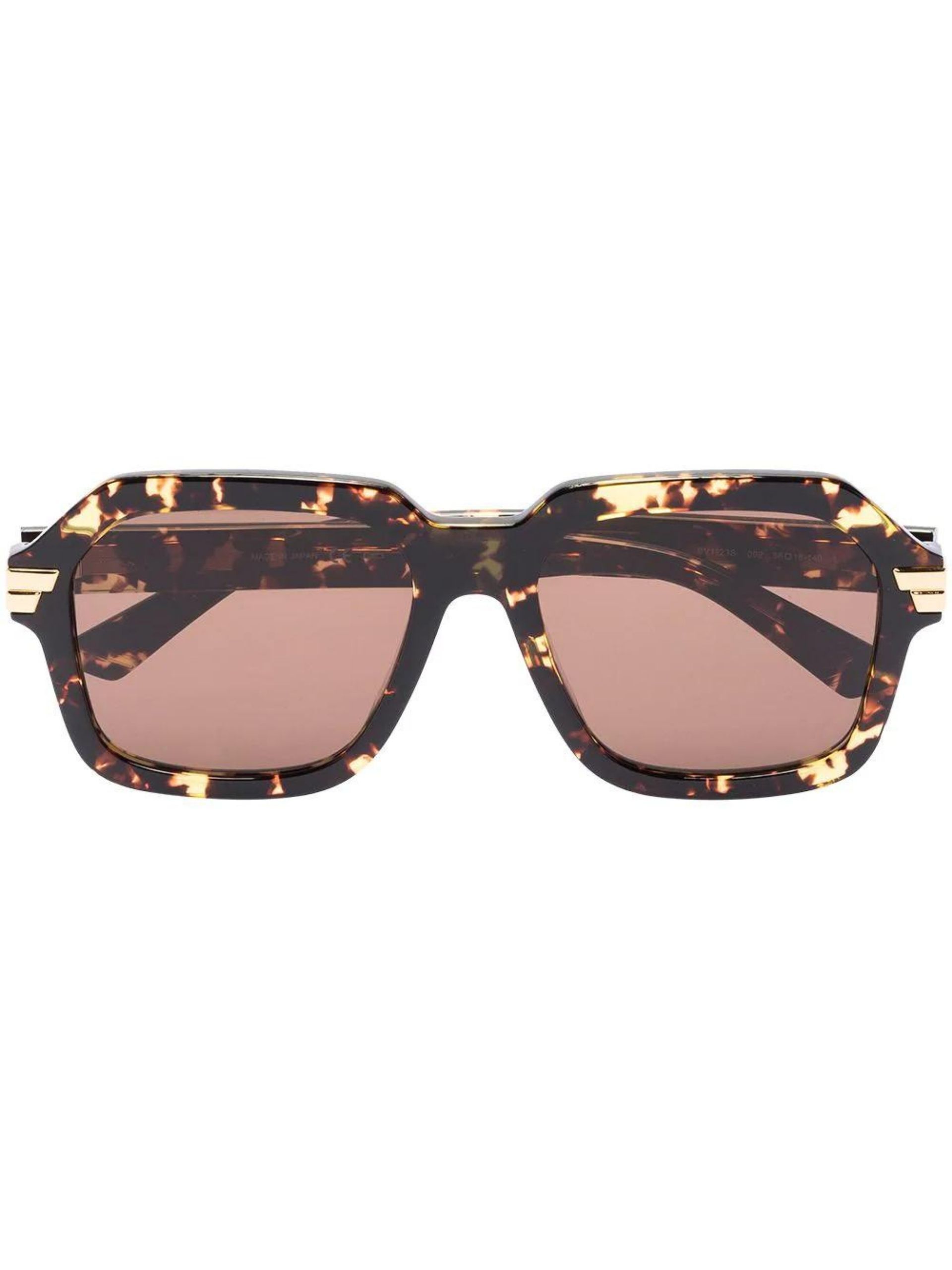 Square Frame Oversized Sunglasses / Havana Womens Bottega Veneta 
