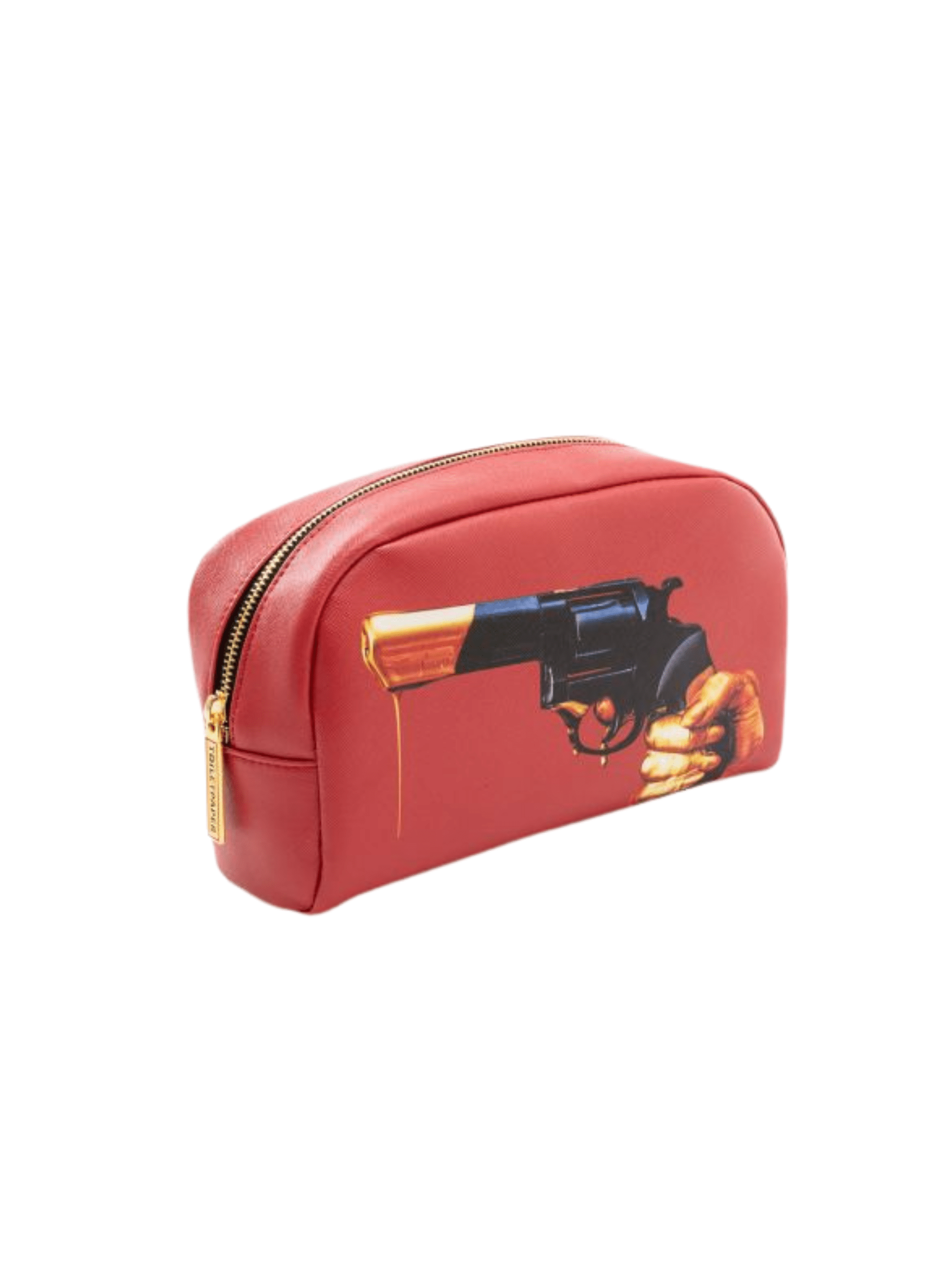 Seletti Wears Toiletpaper Revolver Faux-leather Coin Bag in Red