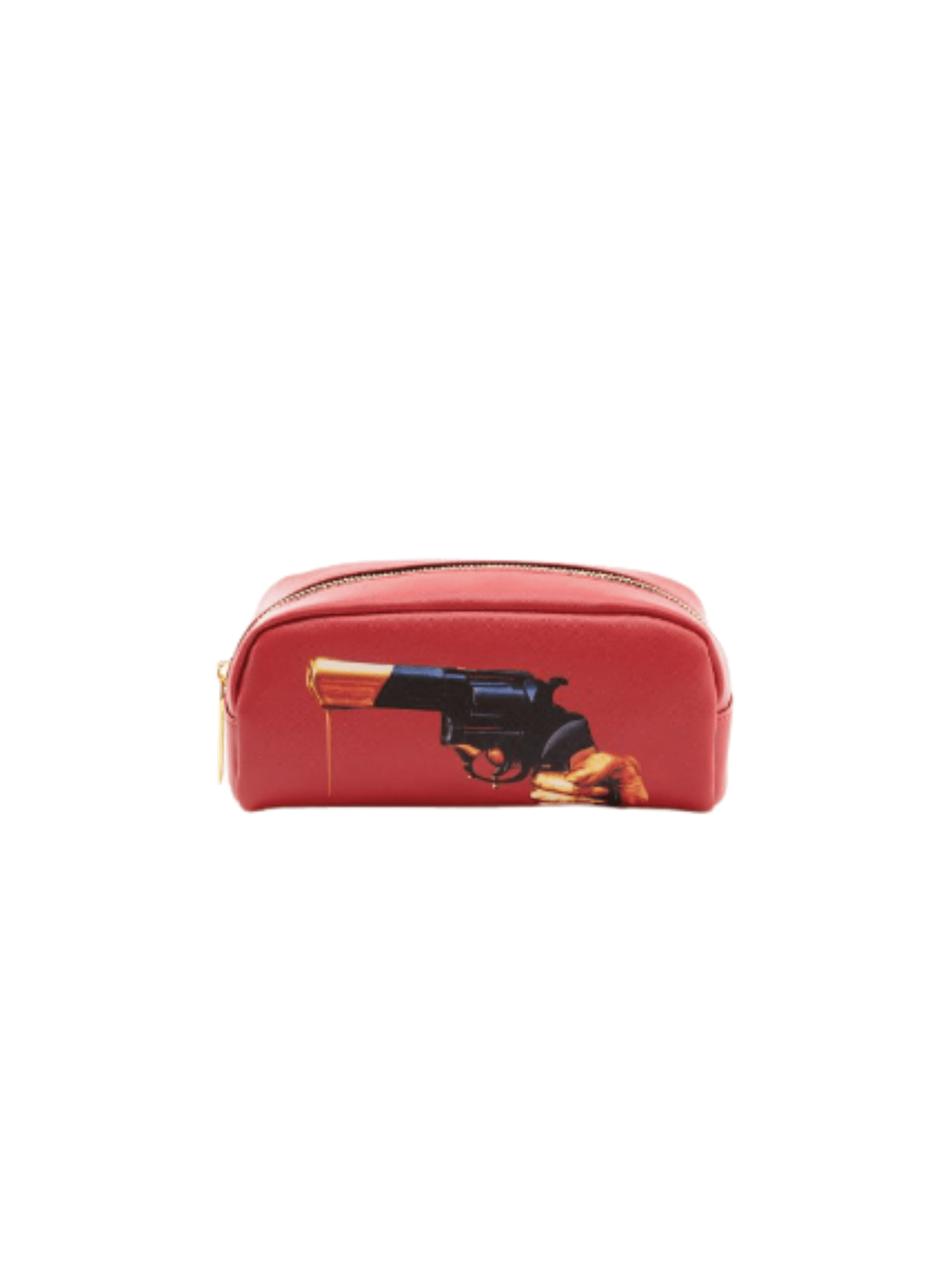 Seletti Wears Toiletpaper Revolver Faux-leather Coin Bag in Red