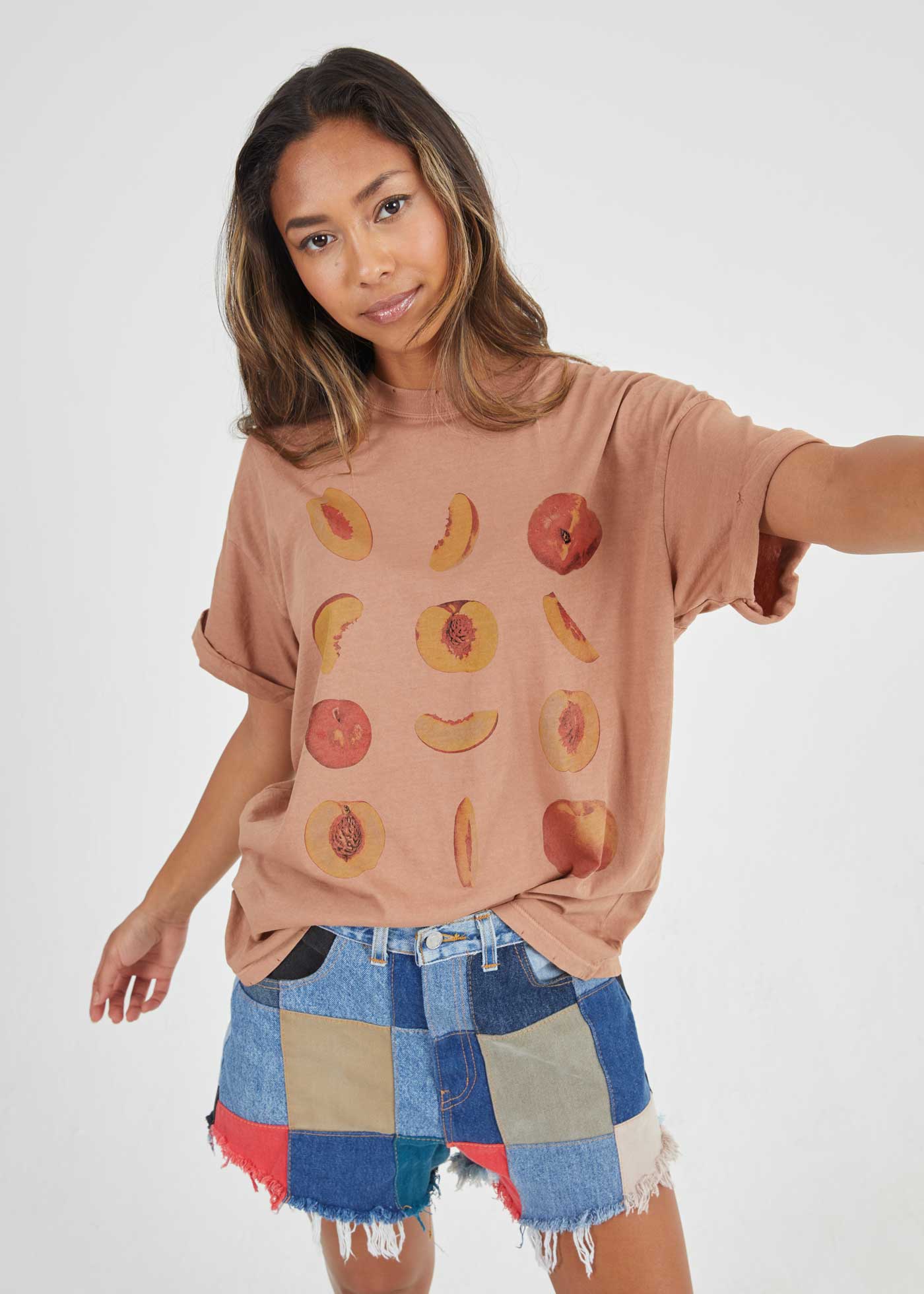 Peach Tee  Down Bad Apparel