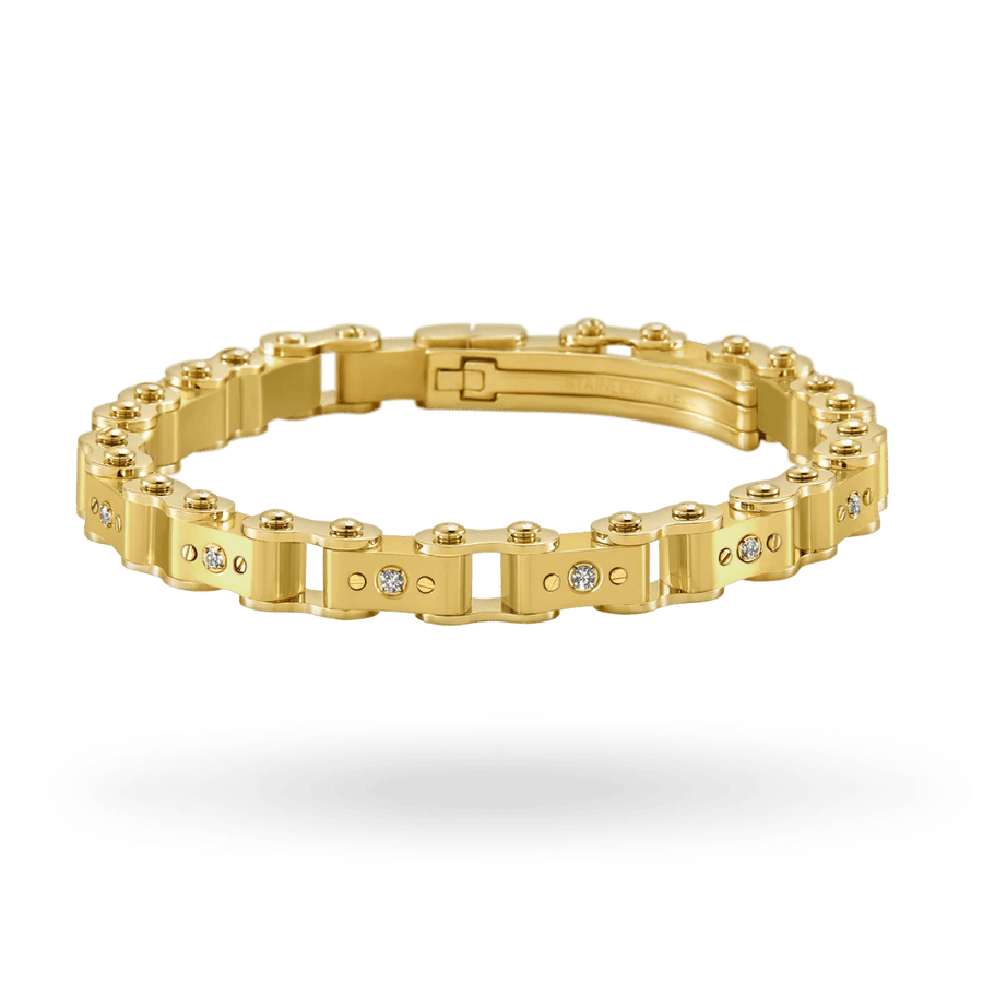 14K 'Paris' Diamond Cross Bracelet - IceLink