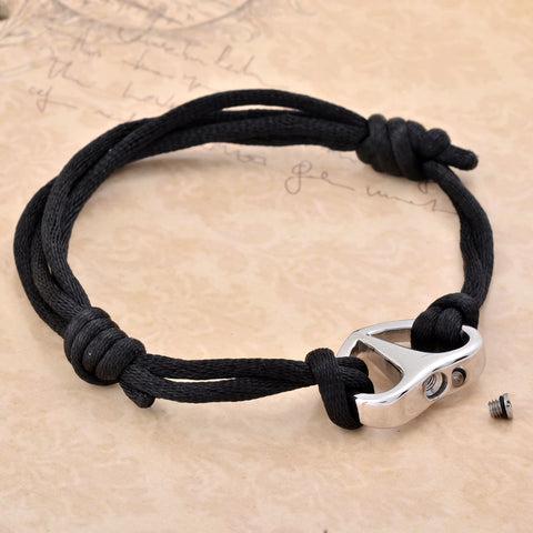 Cremation Bracelet with open chamber to show where you can fill the ashes inside. 