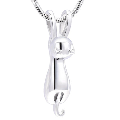 cremation necklace silver cat cremation urn necklace