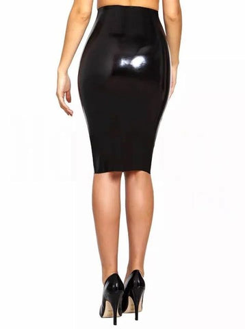 Latex High Waist Skirt