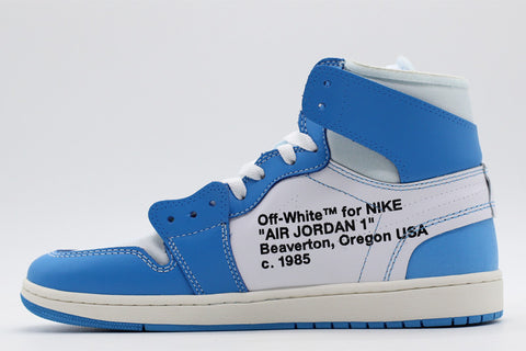 OW Air Jordan 1 Retro UNC Blue White 