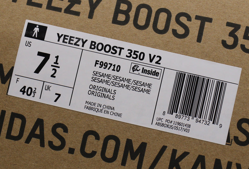 Adidas Yeezy Boost 350 V2 Sesame F99710 UK 9 US 9.5 EU
