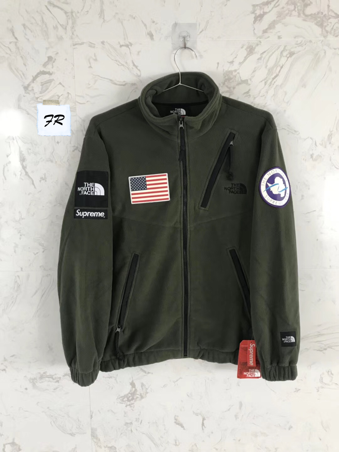 supreme polartec zip up jacket