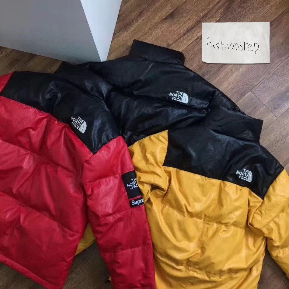 leather nuptse