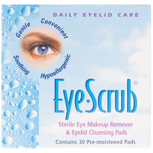 Eye Scrub Sterile Eye Makeup Remover & Eyelid Cleansing Pads, 30 Pads