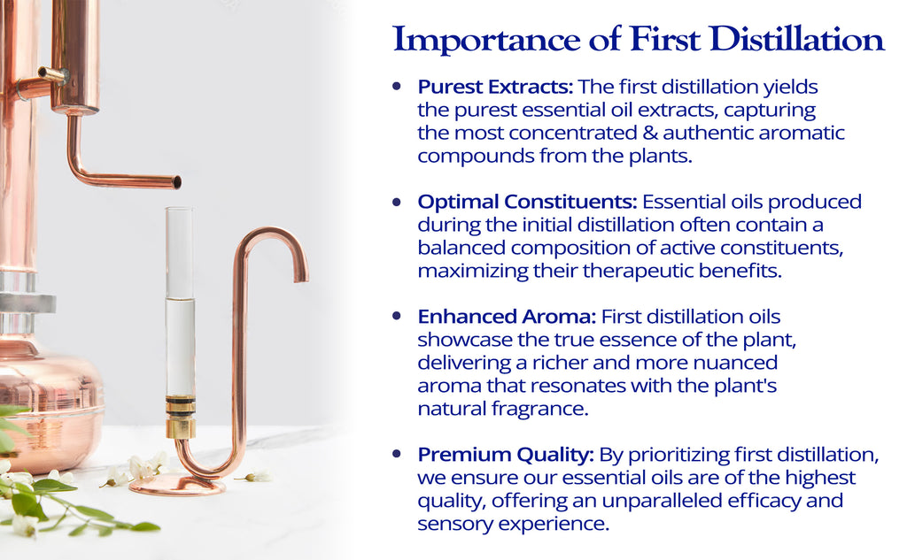 why first distillation in essential oils is important