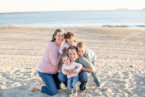 Scott and his whole family at the beach