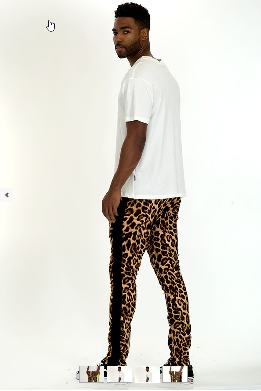 mens leopard joggers