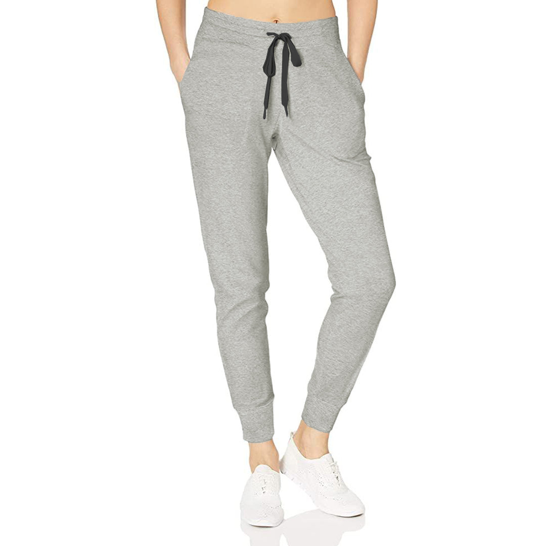 zr slim fit high rise light grey summer wear jogger pant for women ...