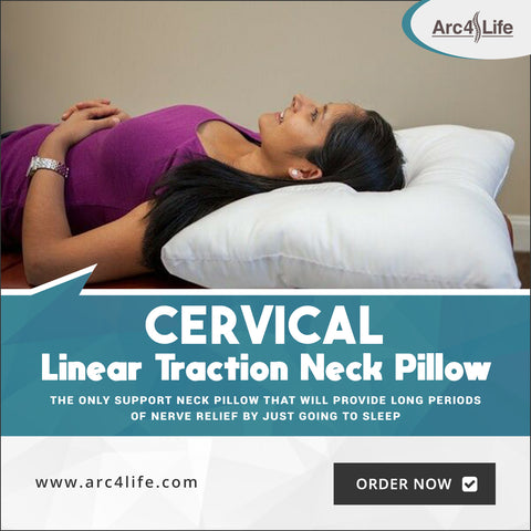 best neck pillow for arthritis the arc4life traction pillow