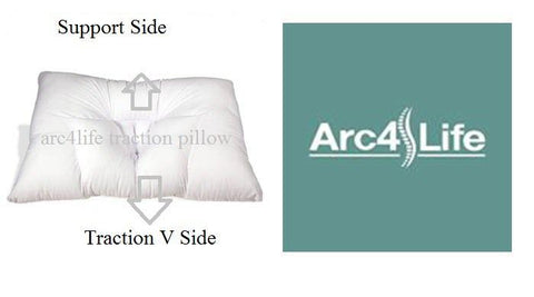 The arc4life traction pillow with the two sides
