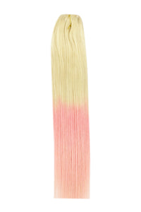 Remy Human Hair Weft Weave Extensions 18 Ombre T60 Pink