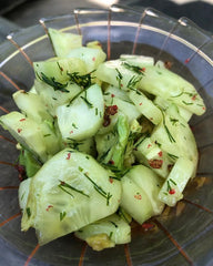 Cucumber and avocados