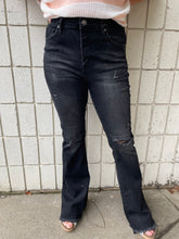 Load image into Gallery viewer, Jayne Black Flare Jeans
