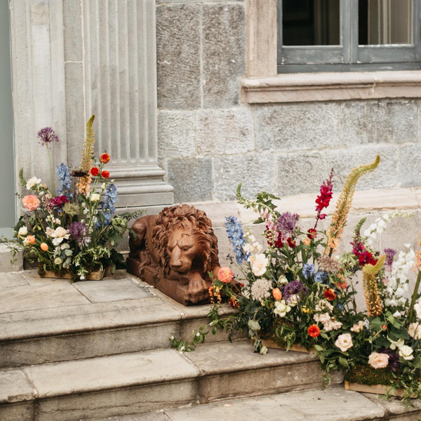 Wedding flowers outside in Birr, Ireland 