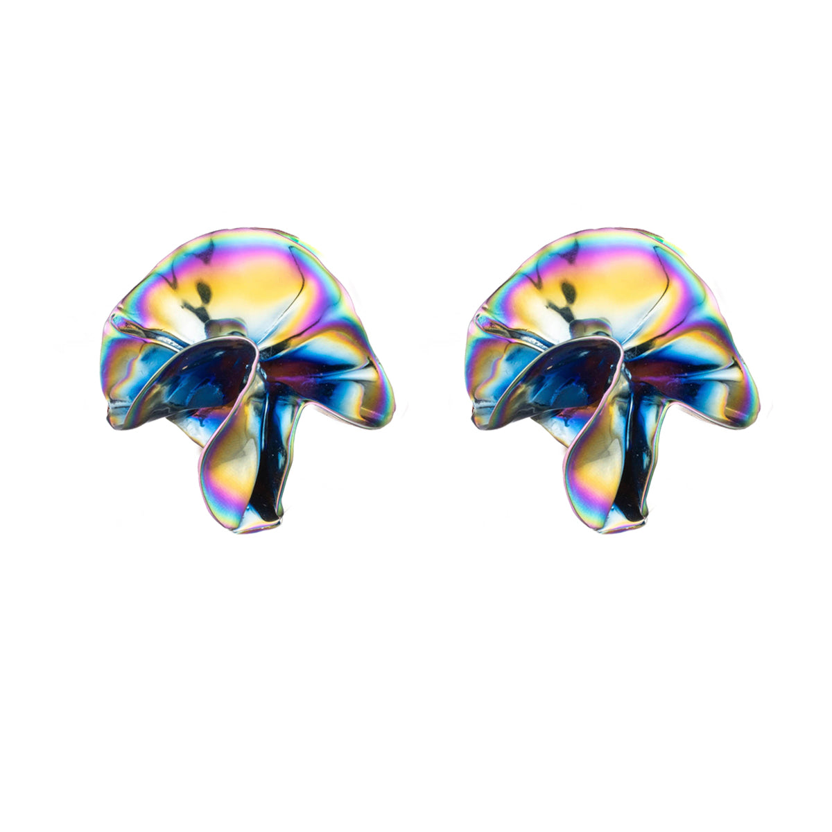 Iridescent Delphinium Earrings | Oil Slick - Sterling King product image