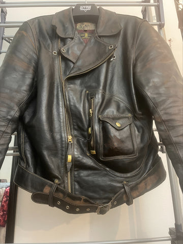 Faded Leather Jacket - Avro Himel Bros