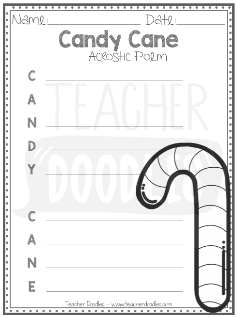 Candy Cane Acrostic Poem Teacher Doodles 0 ratings0% found this document useful (0 votes). candy cane acrostic poem