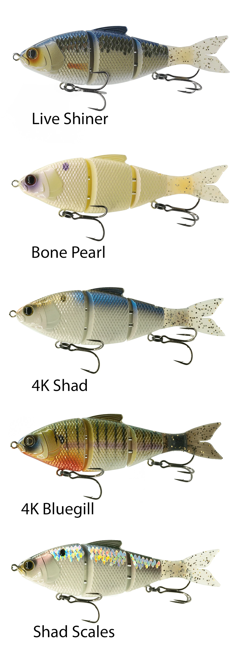 6th Sense Fishing Trace 5 Slow Sink Swimbait, 4K Shad