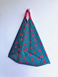 Origami eco friendly bento bag unique fabric handmade triangle shoulder bag | Roses - jiakuma.myshopify.com